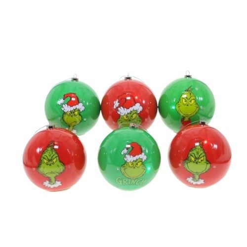 Grinch Light Up Baubles Assorted