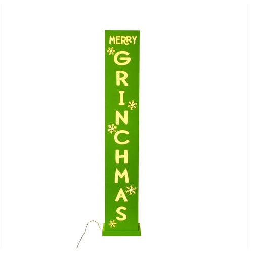 Merry Grinchmas Post Sign