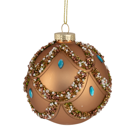 Copper Bauble w/ Aqua Jewells