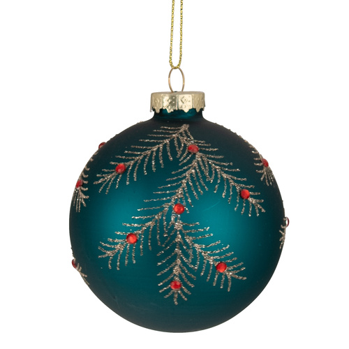 Green Bauble w/ Champgne Fir