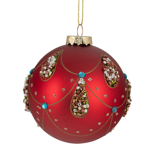 Red Bauble w/ Gold Teardrop