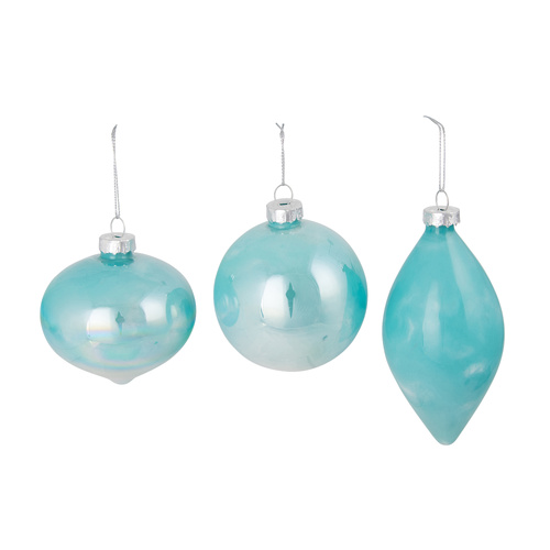 Teal Bauble Ornaments