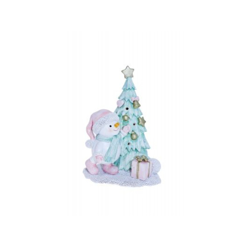 Snowman w Led Tree