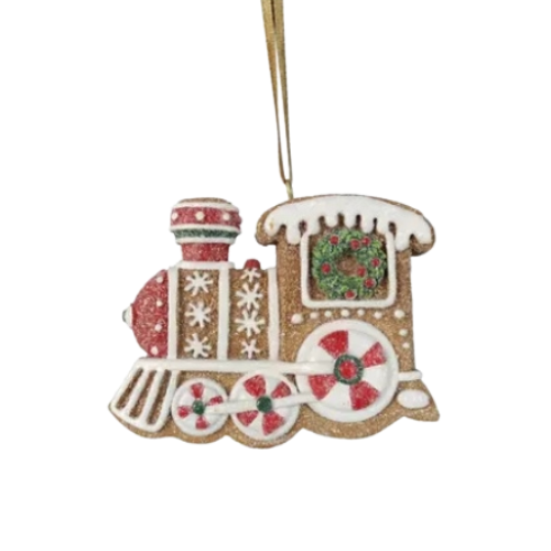GingerBread Train Hanging Ornament