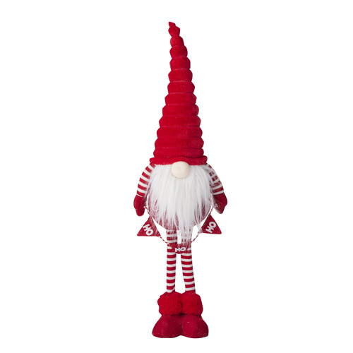 Red Gnome w/ Extendable Striped Legs