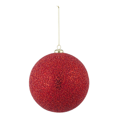 Lustre Bauble Plastic- Red