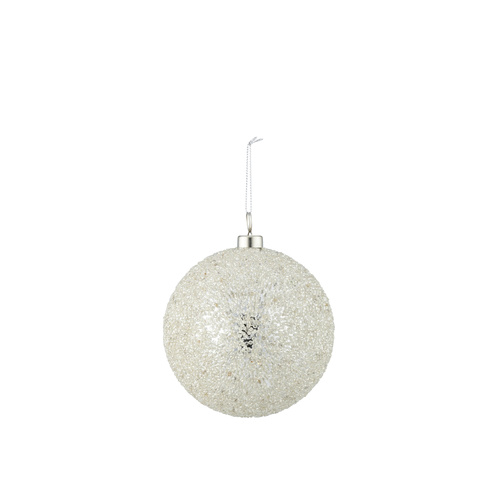 Lustre Bauble Plastic- Silver