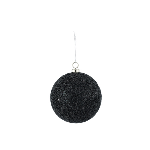 Lustre Bauble Plastic- Black