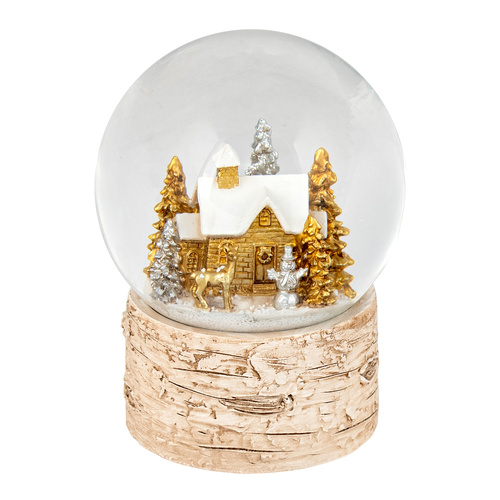Golden House Scene w/Birch Trees Waterball
