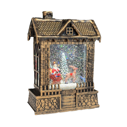 Santa Sleigh w/ Deer House Lantern