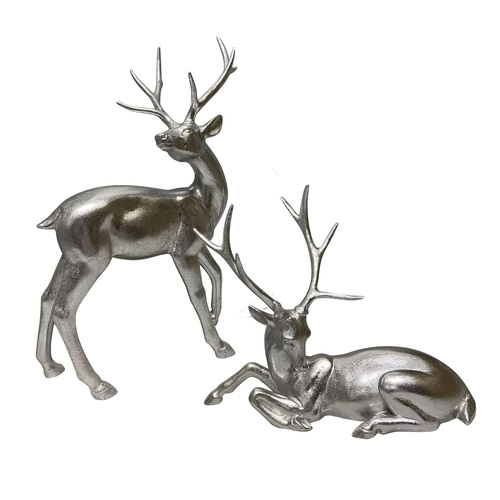 Silver Resin Shiny Deer