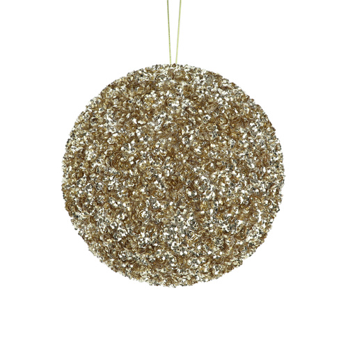 Beaded Sequin Ball Champagne Lge
