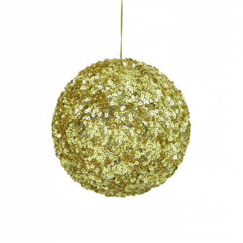 Beaded Sequin Ball Gold