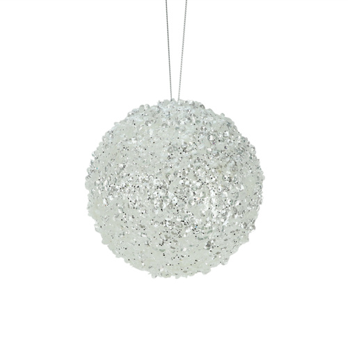 Beaded Sequin Ball White