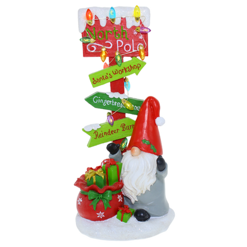 Gnome North Pole Sign