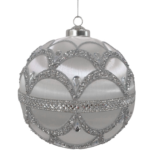 Satin Wrapped Pearl Bauble