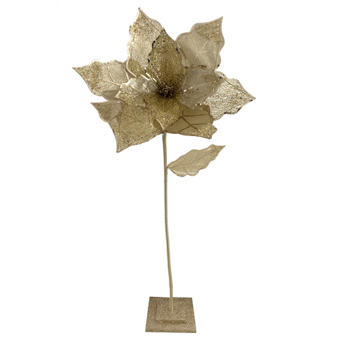 Gold Poinsettia Tree Lge