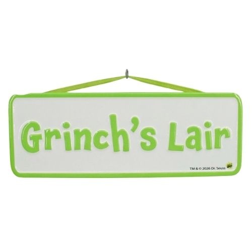 Grinch's Lair Metal Sign