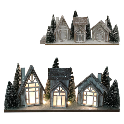 Frosted Village Scene