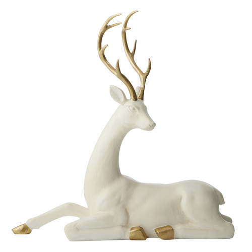 White Laying Deer 