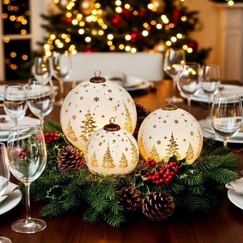 Christmas Light-Up Sphere Set