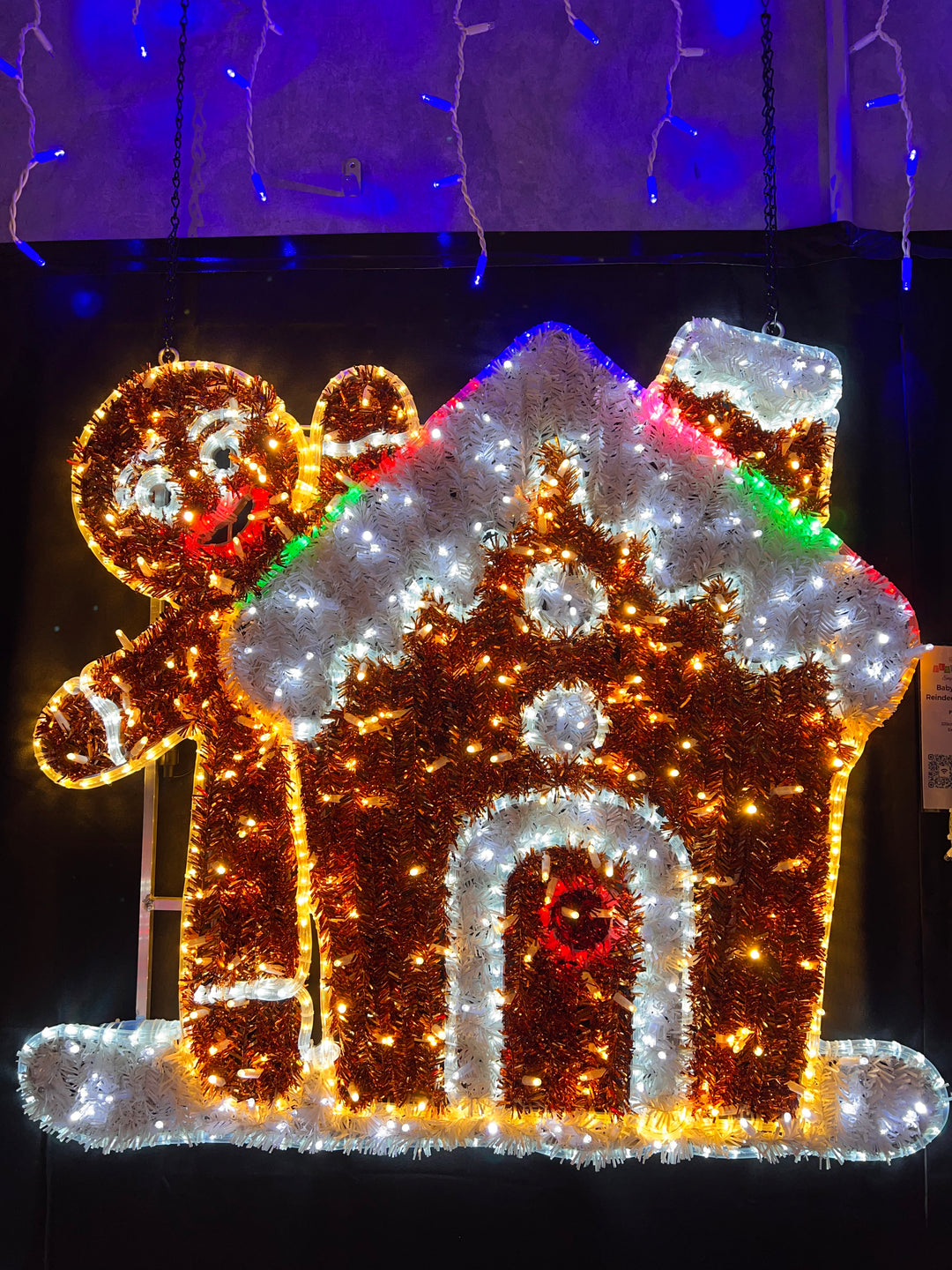 Gingerbread Man & House | Christmas Motif Light