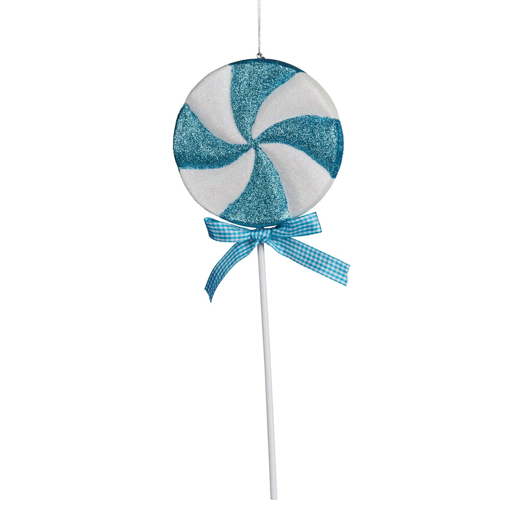 Teal Swirl Lollipop Ornament