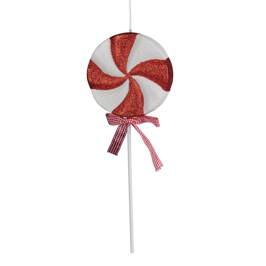 Red Swirl Lollipop Ornament