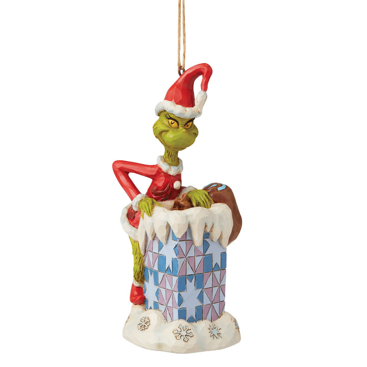 Grinch by Jim Shore | Grinch in Chimney Ornament