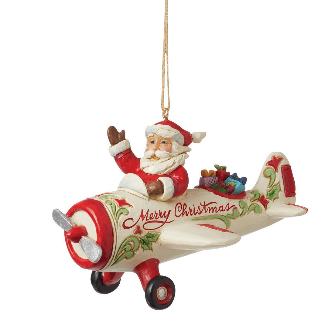 Heartwood Creek | Santa in Plane Ornament