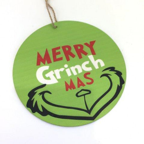 Merry Grinchmas Green Hanging Ornament