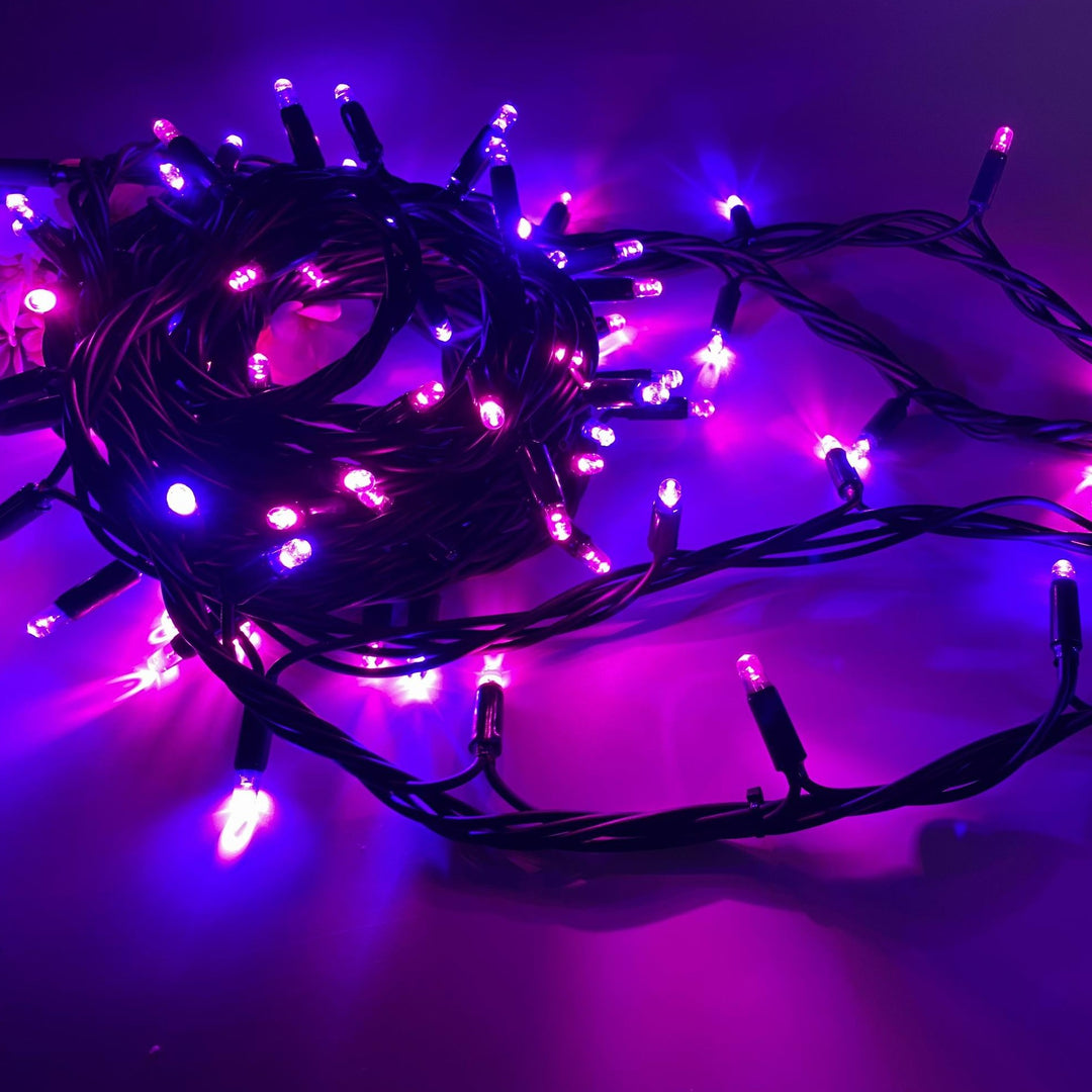 purple pink Christmas string light