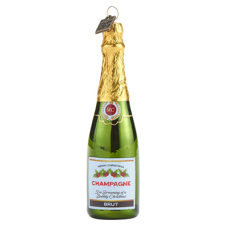 Raz | Eric Cortina | Merry Christmas Champagne Ornament