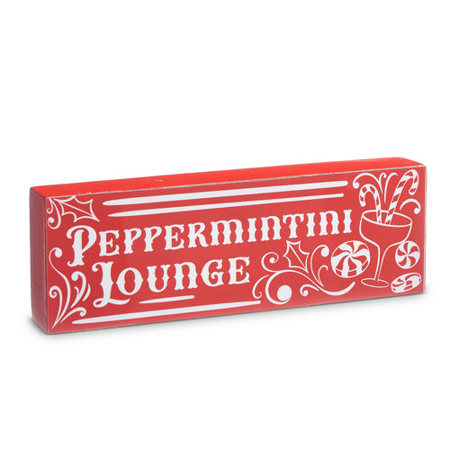 Raz | Jingle & Cocoa | Peppermint Lounge Block Sign