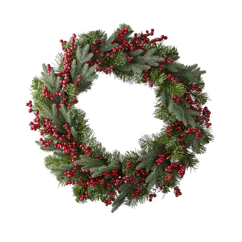 Raz | Sleigh Bells | Snowy Pine Wreath