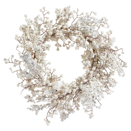 Raz | Natural Noel | Snowy Glittered Berry Wreath