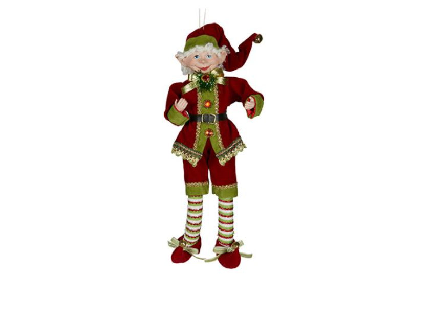 Burgundy Christmas Stocking Elf