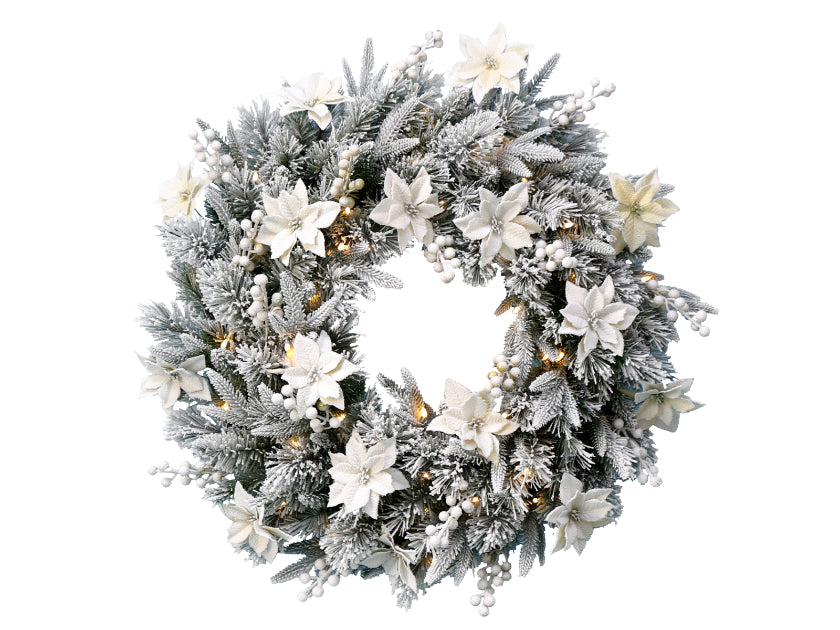 National Tree Company | Frosted Colonial Wreath