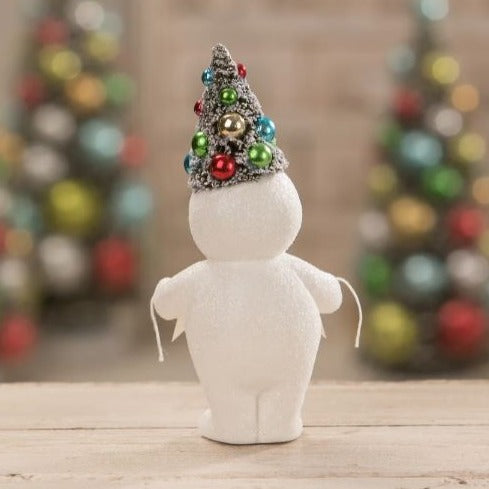 Bethany Lowe | Retro Merry Snowman With Tree | TL1353