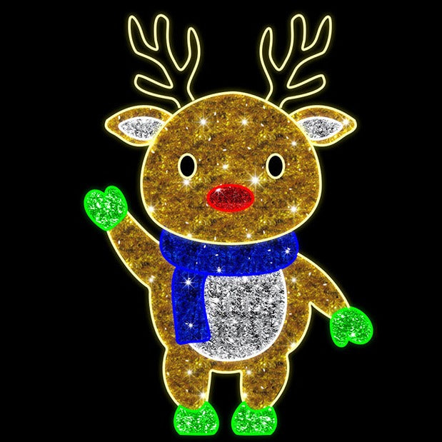 reindeer christmas motif light