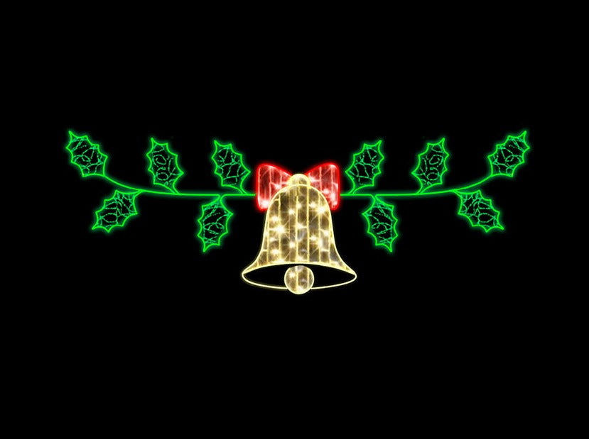 bell holly christmas motif light
