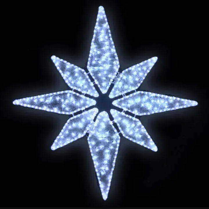 frozen ice star flower christmas motif light