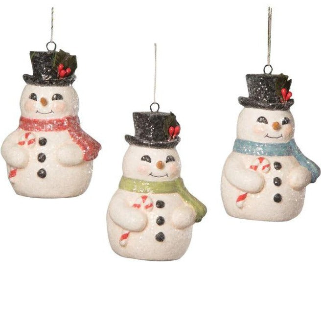 Holly Jolly Mini Snowman Ornament - Festive Emporium