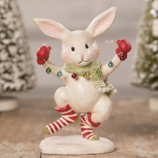 bunny rabbit with light up garland