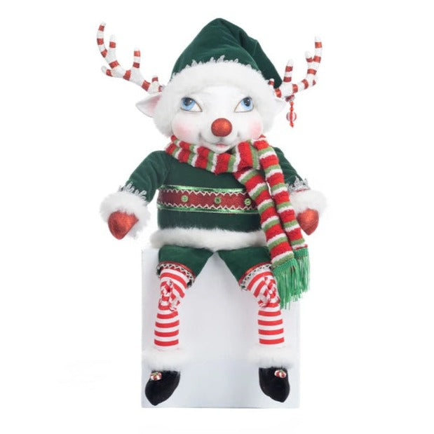 reindeer with peppermint clothing