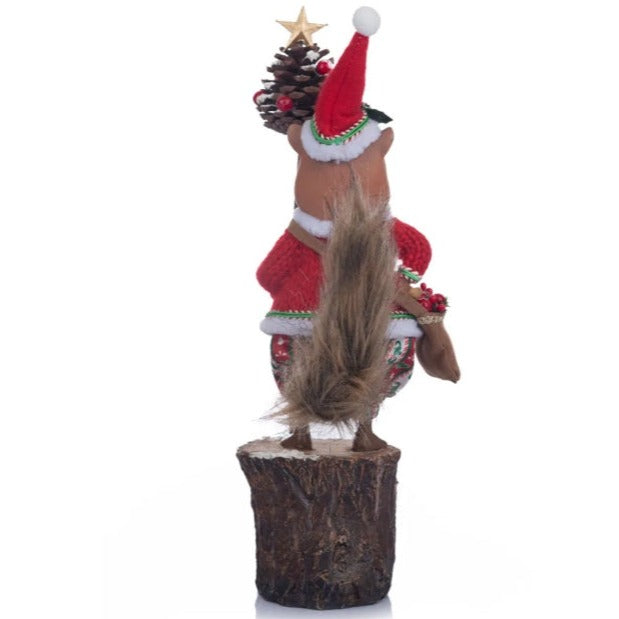 Chipmunk standing on log
