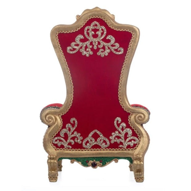 red velvet & gold chair back