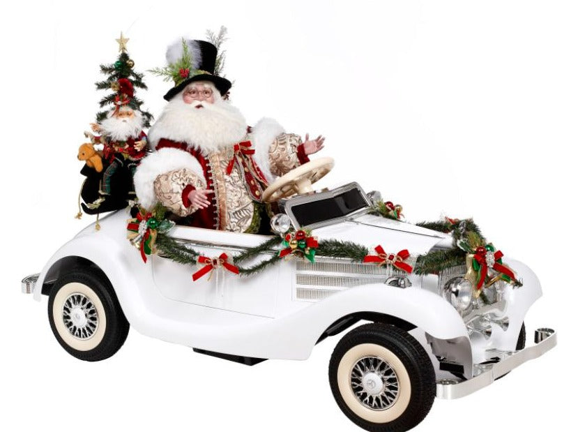 mark roberts santa in stunning car display