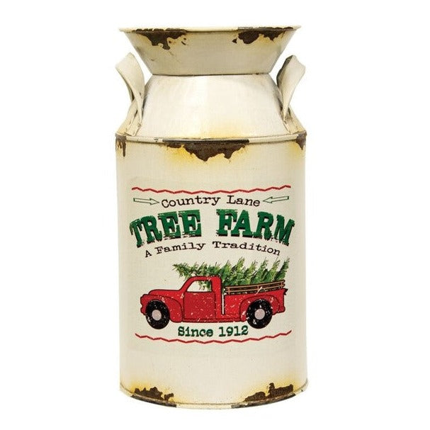 Rustic Tree Farm Milk Bucket