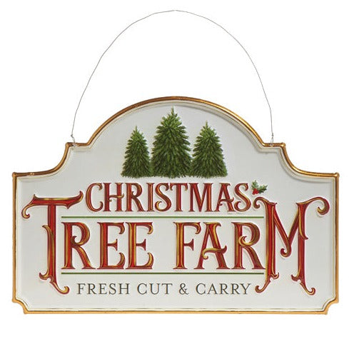 Raz | Sleigh Bells | Christmas Tree Farm Sign